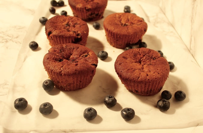 Glutenfrie blåbær muffins