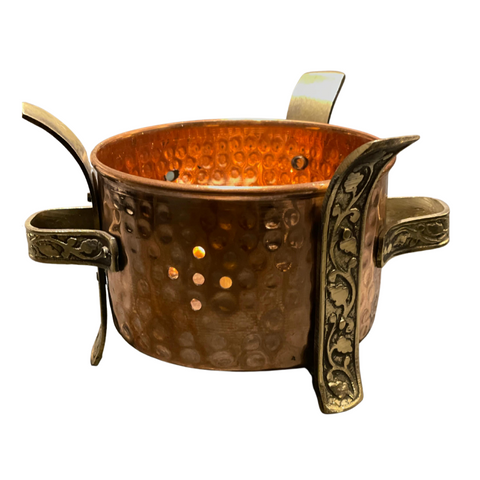 Copper stand to keep food warm